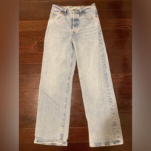 Levis Ribcage Straight Ankle Jeans (Size 25)